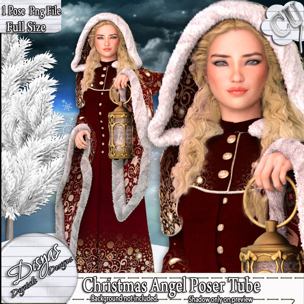 CHRISTMAS ANGEL POSER TUBE PACK CU - Click Image to Close